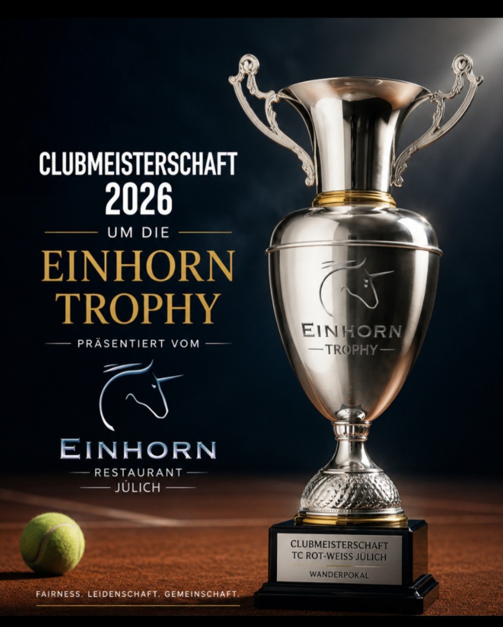 Restaurant Einhorn wird Hauptsponsor der Tennis Clubmeisterschaft 