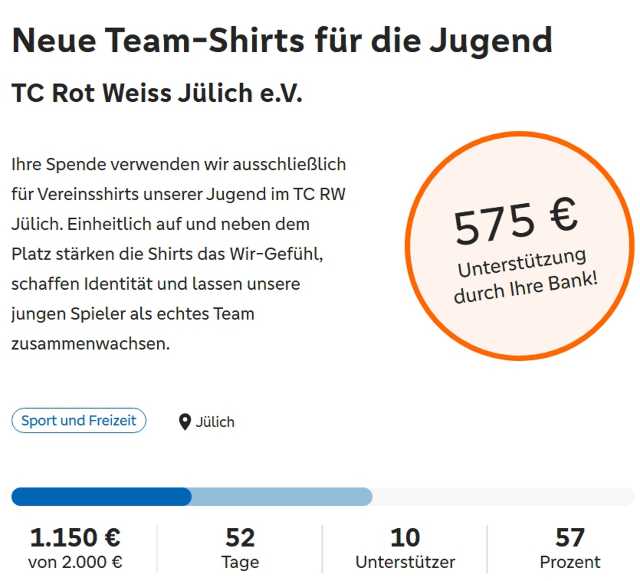 Viele schaffen mehr - Aktueller Stand