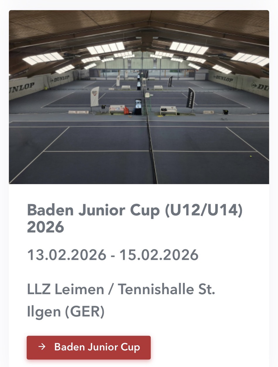 Verfolgt unsere Knaben beim Baden Junior Cup