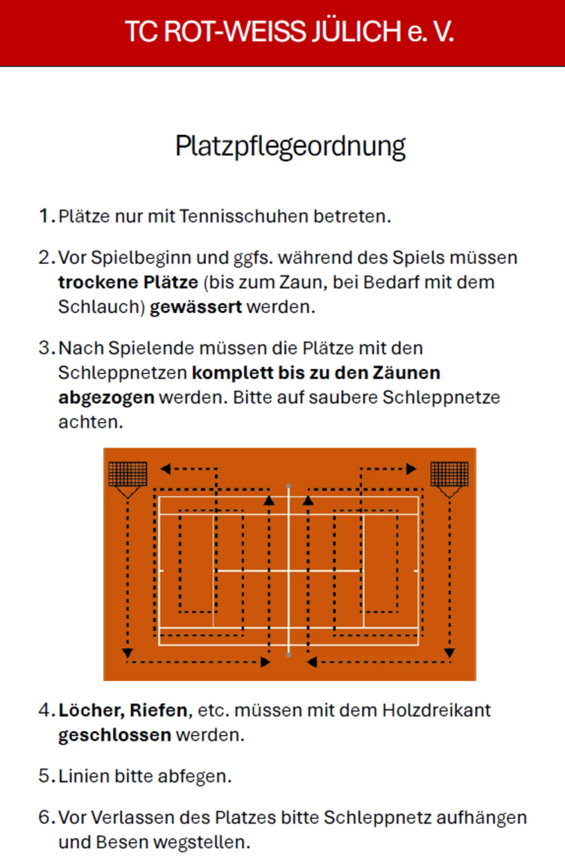 Update Platzanlage
